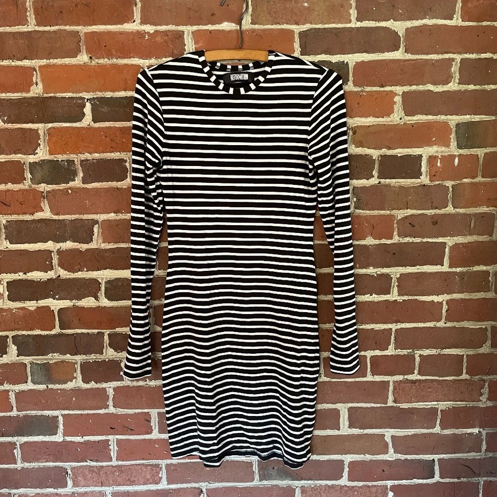 Reformation Gordon Dress in Tokyo Stripe, size Small